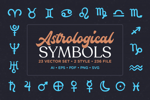 Astrological Symbol Vector Set: Graphics and Icons for Branding