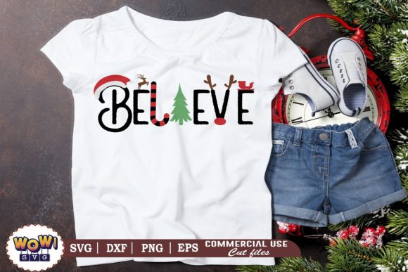 Believe Christmas SVG Graphics and Illustrations for Editorial Use
