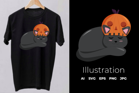 Halloween Cat Illustration Graphics Review