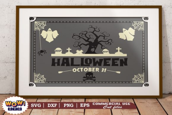 Halloween Sign Board SVG Graphics and Illustrations Review