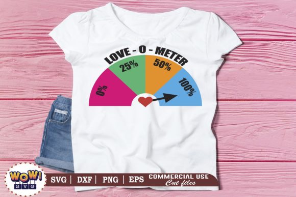 Love O Meter, Valentines Day Graphics and Illustrations