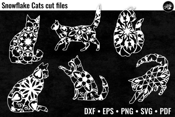 Mandala Snowflake Cats: A Designer’s Take on Whimsical Graphics and Crafts