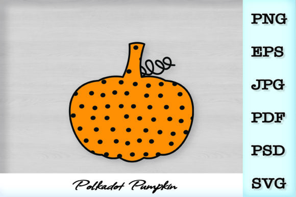 Polkadot Pumpkin SVG Graphics and Illustrations for Blog Design