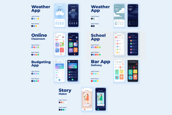 Smartphone Interface Templates Bundle Graphics Ux And Ui Kits