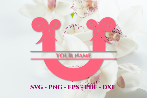 Split Monogram U. Letter U. Cut File SVG Graphics and Crafts