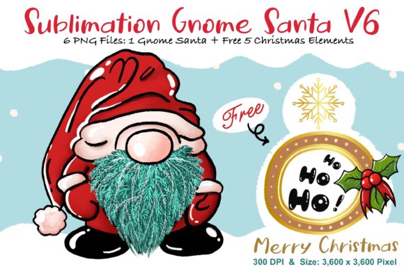 Sublimation Gnome Santa V6: A Designer's Review of Seasonal Graphics