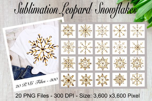 Sublimation Leopard Snowflakes Graphics and Illustrations Review
