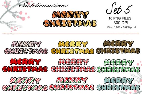 Sublimation Merry Christmas Set 5: Graphics and Illustrations Review